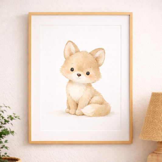 Boho Baby Fox Nursery Wall Art Printable